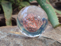 Polished Large Snakeskin Rhyolite Jasper cobbed piece in PVC Resin Sphere - sold per item - From Australia - Toprock Gemstones and Minerals