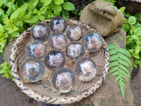 Polished Large Snakeskin Rhyolite Jasper cobbed piece in PVC Resin Sphere - sold per item - From Australia - Toprock Gemstones and Minerals