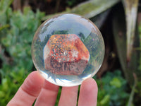 Polished Large Snakeskin Rhyolite Jasper cobbed piece in PVC Resin Sphere - sold per item - From Australia - Toprock Gemstones and Minerals