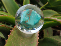 Polished Cobbed Chrysocolla in PVC Resin Spheres - sold per item - From Zimbabwe - Toprock Gemstones and Minerals