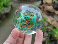Polished Cobbed Chrysocolla in PVC Resin Spheres - sold per item - From Zimbabwe - Toprock Gemstones and Minerals