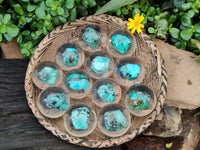 Polished Cobbed Chrysocolla in PVC Resin Spheres - sold per item - From Zimbabwe - Toprock Gemstones and Minerals