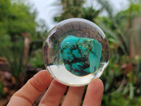 Polished Cobbed Chrysocolla in PVC Resin Spheres - sold per item - From Zimbabwe - Toprock Gemstones and Minerals