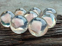 Polished Rose Quartz Free Form in PVC Resin Spheres - sold per item - From South Africa - Toprock Gemstones and Minerals