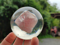 Polished Rose Quartz Free Form in PVC Resin Spheres - sold per item - From South Africa - Toprock Gemstones and Minerals