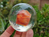 Polished Carnelian Agate in PVC Resin Spheres - sold per item - From Madagascar - Toprock Gemstones and Minerals