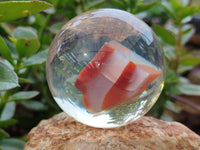Polished Carnelian Agate in PVC Resin Spheres - sold per item - From Madagascar - Toprock Gemstones and Minerals