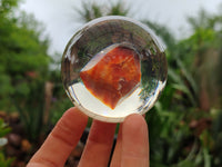 Polished Carnelian Agate in PVC Resin Spheres - sold per item - From Madagascar - Toprock Gemstones and Minerals