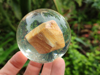 Polished Namibian Desert Picture Stone Jasper cobbed piece in PVC Resin Sphere - sold per item - From Namibia - Toprock Gemstones and Minerals