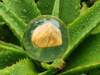Polished Namibian Desert Picture Stone Jasper cobbed piece in PVC Resin Sphere - sold per item - From Namibia - Toprock Gemstones and Minerals