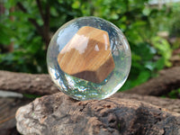 Polished Namibian Desert Picture Stone Jasper cobbed piece in PVC Resin Sphere - sold per item - From Namibia - Toprock Gemstones and Minerals