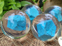 Polished Cobbed Blue Howlite in PVC Resin Spheres - sold per item - From Zimbabwe - Toprock Gemstones and Minerals