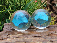 Polished Cobbed Blue Howlite in PVC Resin Spheres - sold per item - From Zimbabwe - Toprock Gemstones and Minerals
