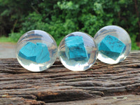 Polished Cobbed Blue Howlite in PVC Resin Spheres - sold per item - From Zimbabwe - Toprock Gemstones and Minerals