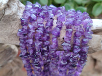 Polished A Grade Gem Amethyst Tumble Chip Beaded Necklace - Sold per Item- From Zambia - Toprock Gemstones and Minerals