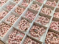 Polished Extra Rare Argentinian Rhodochrosite 6 mm Round Shaped Beaded Necklace - Sold Per Item - From Argentina - Toprock Gemstones and Minerals