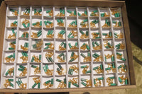 Polished Pair of Malachite Cylinder Clip On Earrings - Sold Per Pair - From Congo - Toprock Gemstones and Minerals