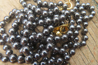 Polished Hematite Beaded Necklace - Sold Per Item - From Southern Africa - Toprock Gemstones and Minerals