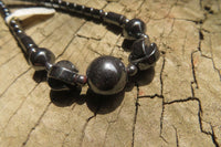 Polished Hematite Beaded Necklace - Sold Per Item - From Southern Africa - Toprock Gemstones and Minerals