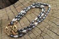 Polished Hematite and Freshwater Pearl Beaded Bracelet- Sold Per Item - From Southern Africa - Toprock Gemstones and Minerals