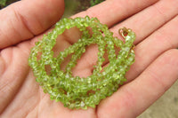 Polished Peridot Beaded Tumble Chip Necklace - Sold Per Item - From Zambia - Toprock Gemstones and Minerals