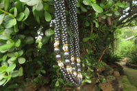 Polished Hematite and Freshwater Pearl Twisted Beaded Necklace - Sold Per Item - From Southern Africa - Toprock Gemstones and Minerals