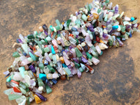 Polished Mixed Gemstone Hawaiian Style Beaded Tumble Chip Necklace - Sold Per Item - From Southern Africa - Toprock Gemstones and Minerals
