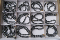 Polished Hematite and Freshwater Pearl Triple Twisted Beaded Necklace - Sold Per Item - From Southern Africa - Toprock Gemstones and Minerals