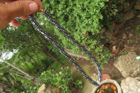 Polished Hematite and Freshwater Pearl Triple Twisted Beaded Necklace - Sold Per Item - From Southern Africa - Toprock Gemstones and Minerals