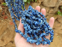 Polished Sodalite Beaded Tumble Chip Necklace - Sold Per Item - From Namibia - Toprock Gemstones and Minerals