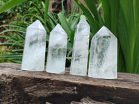 Polished Frosted Quartz Crystal Points x 6 From Madagascar - Toprock Gemstones and Minerals