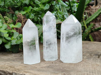 Polished Frosted Quartz Crystal Points x 6 From Madagascar - Toprock Gemstones and Minerals