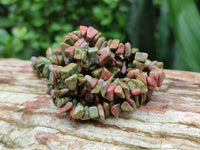 Polished Unakite Beaded Tumble Chip Necklace - Sold Per Item - From South Africa - Toprock Gemstones and Minerals