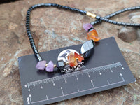 Polished Hematite, Carnelian, Amethyst Beaded Necklace x 3 From Southern Africa - Toprock Gemstones and Minerals