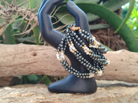 Polished Hematite and Freshwater Pearl Beaded Bracelet - Sold Per Item - From Southern Africa - Toprock Gemstones and Minerals