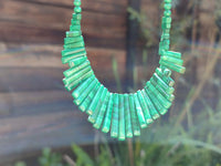 Polished Flower Banded Malachite Egyptian Choker Necklace - Sold Per Item - From Congo - Toprock Gemstones and Minerals