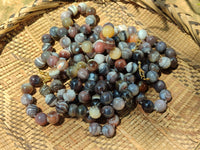 Polished Botswana Agate Beaded Necklace - Sold Per Item- From Botswana - Toprock Gemstones and Minerals