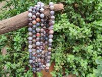 Polished Botswana Agate Beaded Necklace - Sold Per Item- From Botswana - Toprock Gemstones and Minerals