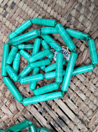 Polished Malachite Barrel Shaped Beaded Necklace - Sold Per Item- From Congo - Toprock Gemstones and Minerals