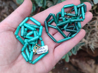 Polished Malachite Barrel Shaped Beaded Necklace - Sold Per Item- From Congo - Toprock Gemstones and Minerals