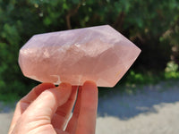 Polished Double Terminated Rose Quartz Points x 6 From Ambatondrazaka, Madagascar - Toprock Gemstones and Minerals