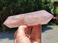 Polished Double Terminated Rose Quartz Points x 6 From Ambatondrazaka, Madagascar - Toprock Gemstones and Minerals