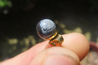 Polished Pair of Snowflake Obsidian Stud Earrings - sold per Pair - From Mexico - Toprock Gemstones and Minerals