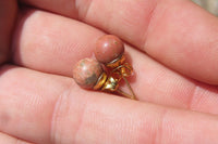 Polished Pair of Unakite Stud Earrings - Sold per Pair - From South Africa - Toprock Gemstones and Minerals