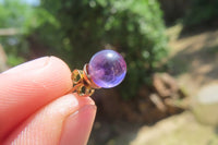 Polished Pair of Gemmy Amethyst Stud Earrings - sold per Pair - From Zambia - Toprock Gemstones and Minerals