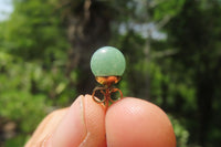 Polished Pair of Aventurine Stud Earrings - Sold per Pair - From Zimbabwe - Toprock Gemstones and Minerals