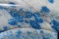 Polished Blue Spotted Spinel Quartz Standing Leaf Carvings x 2 From Madagascar - Toprock Gemstones and Minerals