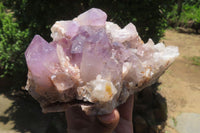 Natural Jacaranda Amethyst Quartz Clusters x 2 from Mumbwa, Zambia - Toprock Gemstones and Minerals