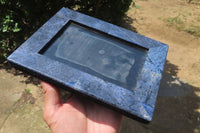 Hand Made Dumortierite Picture Frame in Box - Sold per Item - From Mozambique - Toprock Gemstones and Minerals