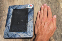 Hand Made Dumortierite Picture Frame in Box - Sold per Item - From Mozambique - Toprock Gemstones and Minerals